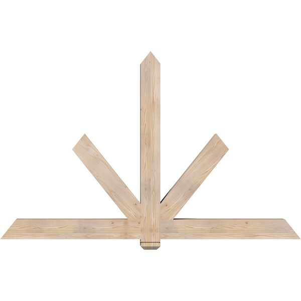 Ekena Millwork Kennewick Smooth Timber Gable Bracket, Douglas Fir, 84"W x 53"H x 5 1/2"D x 5 1/2"F, 15/12 Pitch GBW084X53X0606KEN00SDF - main